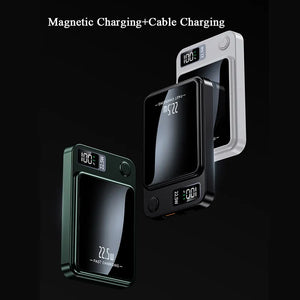 (新製品)磁気ワイヤレス充電器付き急速充電モバイルバッテリー 大容量パワーバンク ,iPhone,Samsung