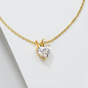Moissanite Heart Shape Necklace 1ct