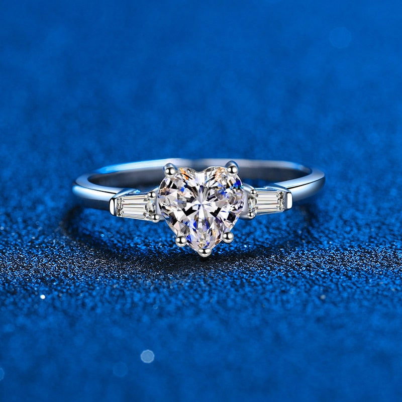 Moissanite 1.2ct Heart Shape Ring