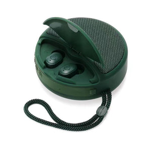 Bluetooth 2in1 portable wireless earphone &amp; bluetooth speaker