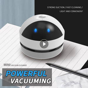 Cute Robot Design Mini Portable Vacuum Cleaner