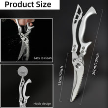 Load image into Gallery viewer, Great for processing fish scales! Whole chickens! Versatile kitchen scissors
