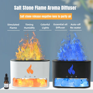 Himalayan salt negative ion flame colorful style aroma humidifier