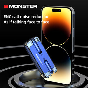 最新Bluetooth5.3　Monstaerクリアケース ワイヤレスイヤホン