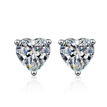 Load image into Gallery viewer, Moissanite Heart Shape Earrings 2ct, 4ct
