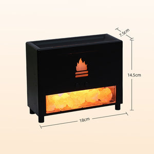 Himalayan salt negative ion flame style aroma humidifier