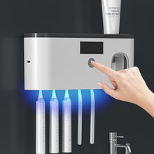 Load image into Gallery viewer, Eliminating UV germicidal bacteria Toothbrush &amp; toothpaste holder
