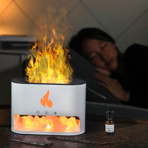 Himalayan salt negative ion flame colorful style aroma humidifier