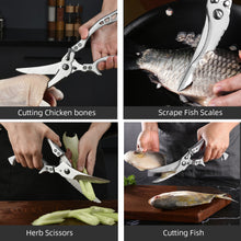 Load image into Gallery viewer, Great for processing fish scales! Whole chickens! Versatile kitchen scissors
